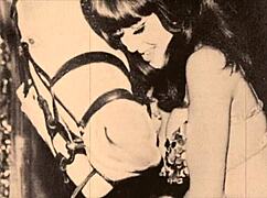 Vintage Beauty Takes Beast's Huge Cock Doggystyle Outdoors!