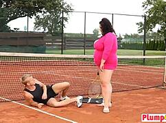 plump bbw femdom smothers with her massive jiggling tits