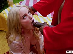 bbc-hungry blonde milf charlie cheats deepthroating ex-boyfriend's monster cock wildly