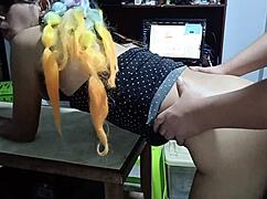 Boss pounds secretary's wet pussy doggystyle for job security blowjob