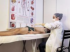 nurse exam makes patient cock hard she deepthroats brazilian