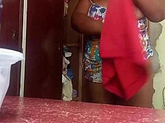 Evangelical housewife shows off her huge curvy ass in public tease