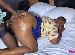 that fat ass school teacher's chubby ebony curves hug my cock so tight