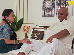 old sasur ji grabs his bahu and pounds her pussy in intense desi hardcore uncut fuck