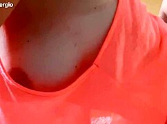 arama's workout turns into bent over cowgirl ride on big natural tits milf