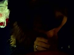 retro blue film captures raw oral action in vintage heat