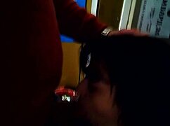 retro blue film captures raw oral action in vintage heat