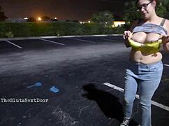 parking lot quickie deepthroat big black cock suck then wet pussy fuck pov