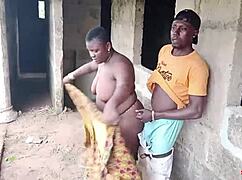 damn, that new electrician bends the fat madam over outside for hardcore pussy pounding.