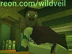 i love this minecraft threesome with cowgirl riding and doggystyle fun