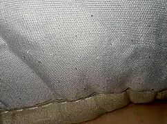 pregnant at six months flashing her big belly and hairy pussy close up