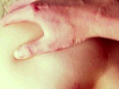 naughty brunette babe bent over for close up ass tease and ride