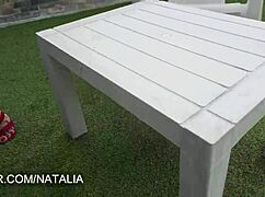 blonde wife fucks husband's employee with creampie in ripped clothes