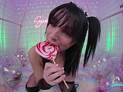 Goth slut bent over takes rough big cock deep in pussy doggystyle