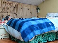 check out this chick in black stockings pounding her own ass nice and deep