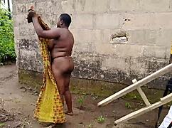 damn, that new electrician bends the fat madam over outside for hardcore pussy pounding.