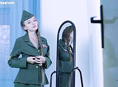 milena angel in tight military gear teasing my cock for hardcore uniform fuck now