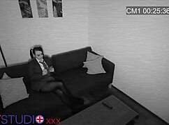 college student in lingerie deepthroats huge cock, swallows jizz facial at party