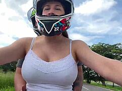 Huge Titted Latina Stepmom Picks Up Horny Step-Son After University for Outdoor Taboo Fuck in Public