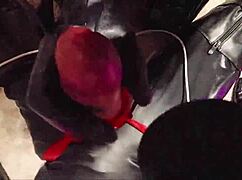 Leather-clad sub turns tables dominating with boots and toys