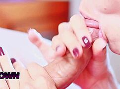 wanna watch her wet latina lips wrap my cock up close?