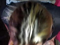 Blonde amateur girlfriend bends over for rough doggystyle then squirts cumshot