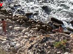 beach voyeur films horny tanned teen fucked publicly by stranger