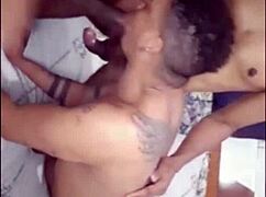 what if a haitian refugee pounds that brazilian baiano without mercy big cock tattoo action