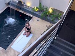 helping my hot step-sis janys cena with yoga turned into creampie sex ft big cock riding