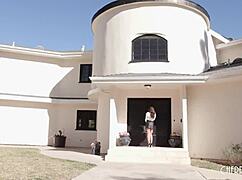 asian babe nicole doshi takes big black cock bent over with toys in her wet shaved pussy