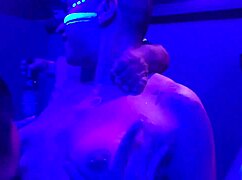 Hotwife swings solo at club orgasms with single then cuckold husband orgy night?