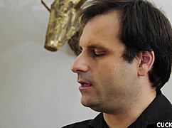 horny milf aidra cucks hubby in lingerie heels for rough mover pounding deepthroat cowgirl