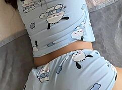 Latina Brunette Stepsister Wakes to Fingering Big Shaved Ass and Pussy Fuck