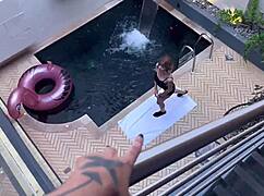 helping my hot step-sis janys cena with yoga turned into creampie sex ft big cock riding