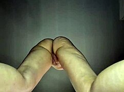 tattooed babe sways nude hips in dual camera tease