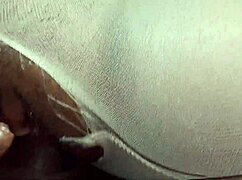 guy tears pantyhose fucks till creamy tight pussy fill