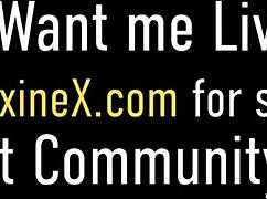 whoa asian housewife maxine x sucks cock on sybian squirt ride