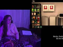 bbw brunette bares her big natural tits in naked secrets play