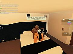 cute roblox whore bends over for bbc anal doggystyle then rides to rough orgasm