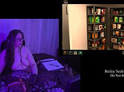 bbw brunette bares her big natural tits in naked secrets play