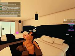 cute roblox whore bends over for bbc anal doggystyle then rides to rough orgasm