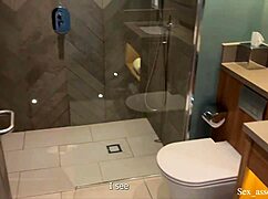 caught stepson jerking to me in shower so i help him cum all over