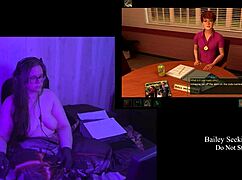 bbw brunette bares her big natural tits in naked secrets play