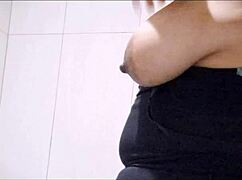 ever catch your horny neighbor with huge natural tits touching her wet pussy up close?