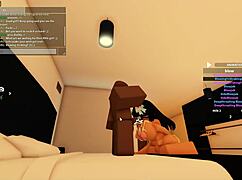 cute roblox whore bends over for bbc anal doggystyle then rides to rough orgasm