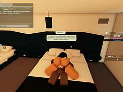 cute roblox whore bends over for bbc anal doggystyle then rides to rough orgasm