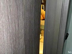 caught stepson jerking to me in shower so i help him cum all over