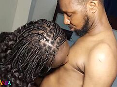 Stepsister Enjoys Romantic Doggystyle with Big Black Cock