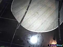 Skinny Asian Ladyboy Gets Bareback Assfucked Hard in Sex Chair