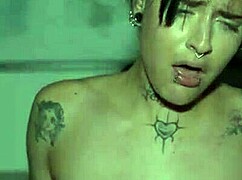 brunette with blue eyes gets her tight pussy hammered nonstop by huge cock in hotel bedroom